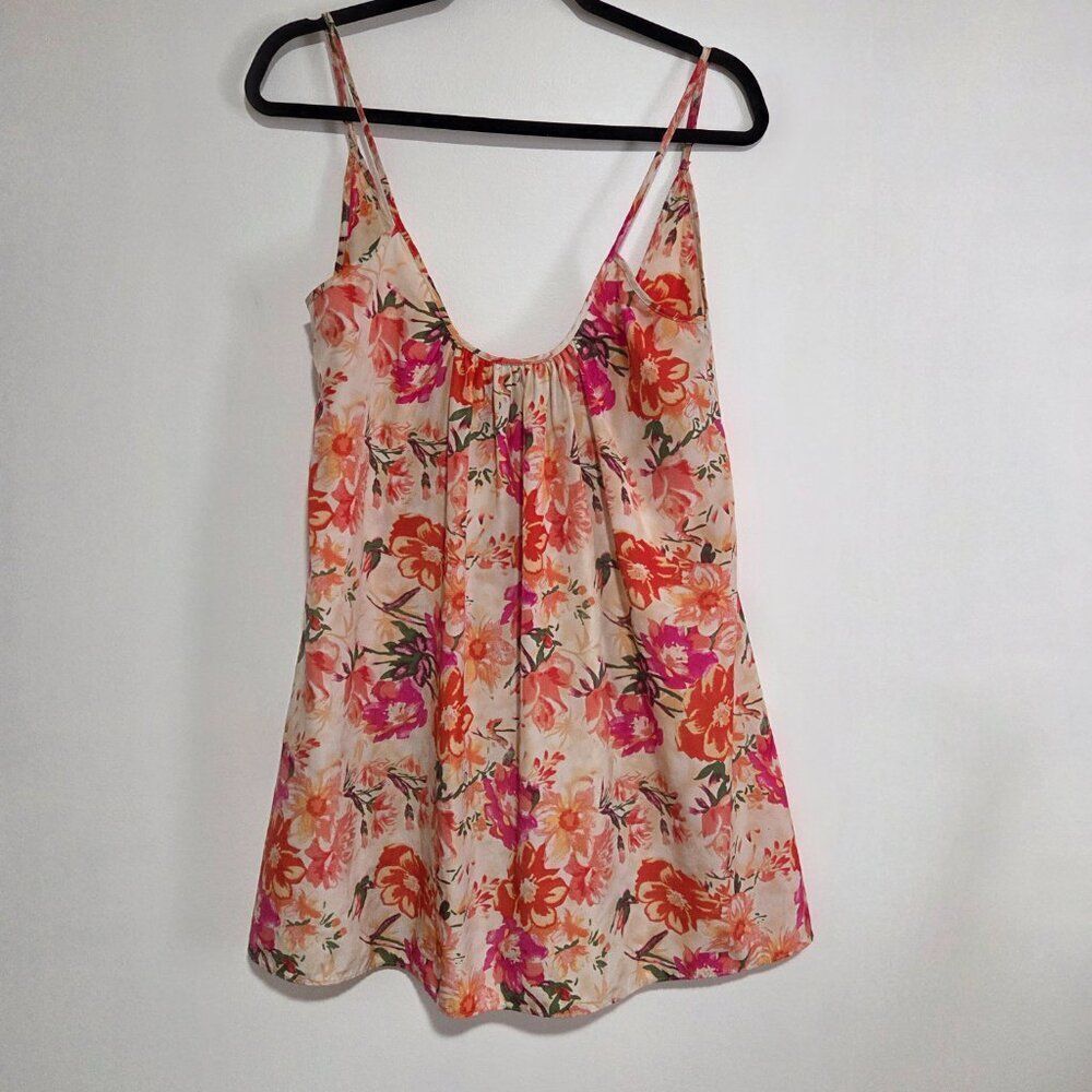 EUC LIKE NEW SHOW ME YOUR MUMU SCOOP NECK FLORAL TUNIC TANK/ SHORT DRESS SZ S